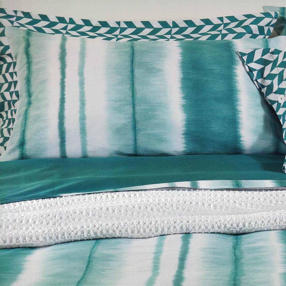 Dye completo lenzuola fazzini verde offerta in cotone per letto matrimoniale