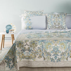 Jakarta trapuntino caleffi copriletto primaverile matrimoniale blu
