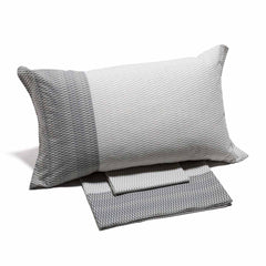 Completo Lenzuola matrimoniale Caleffi Lexus per letto matrimoniale grigio in cotone