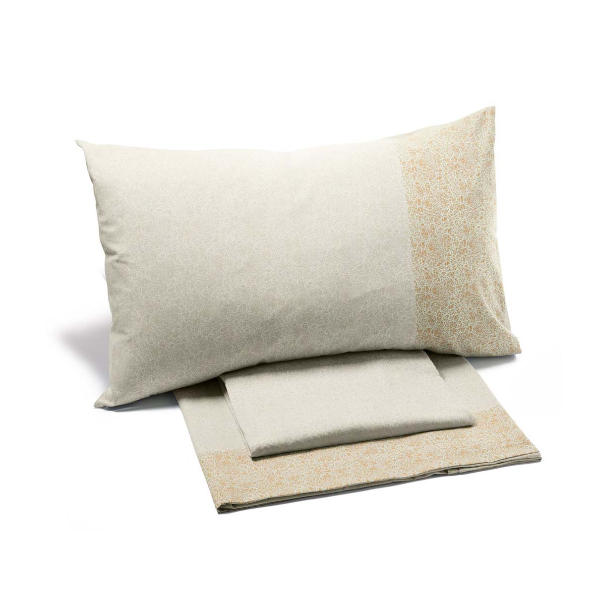 Lenzuola matrimoniale caleffi city cotone completo naturale beige