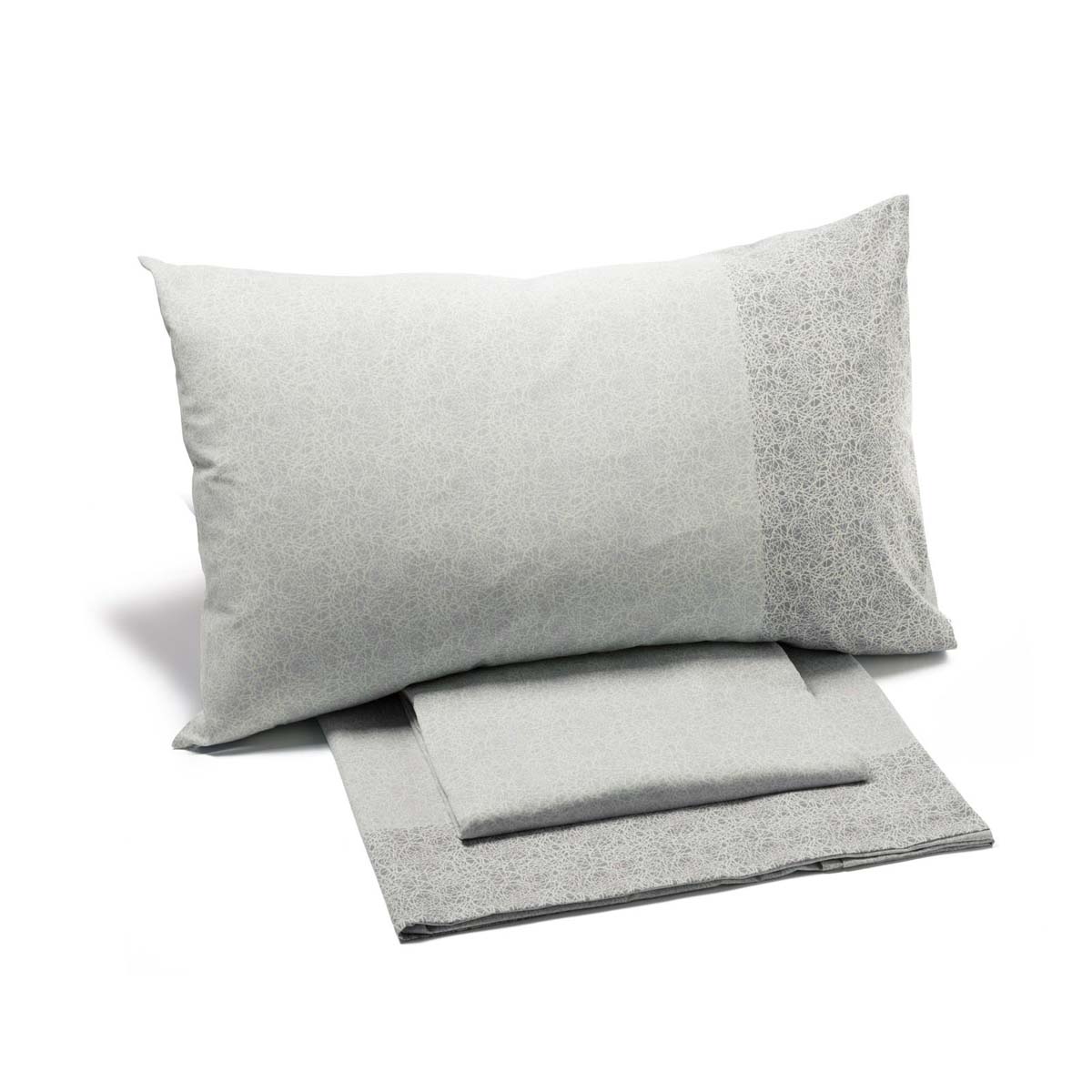 Lenzuola piazza e mezza caleffi city cotone completo grigio