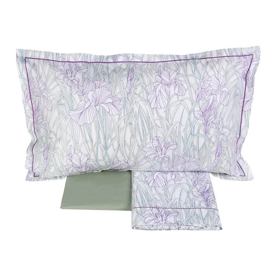 May Completo lenzuola matrimoniale fazzini viola verde