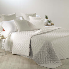 Mix double trapuntino caleffi cotone crema copriletto tinta unita