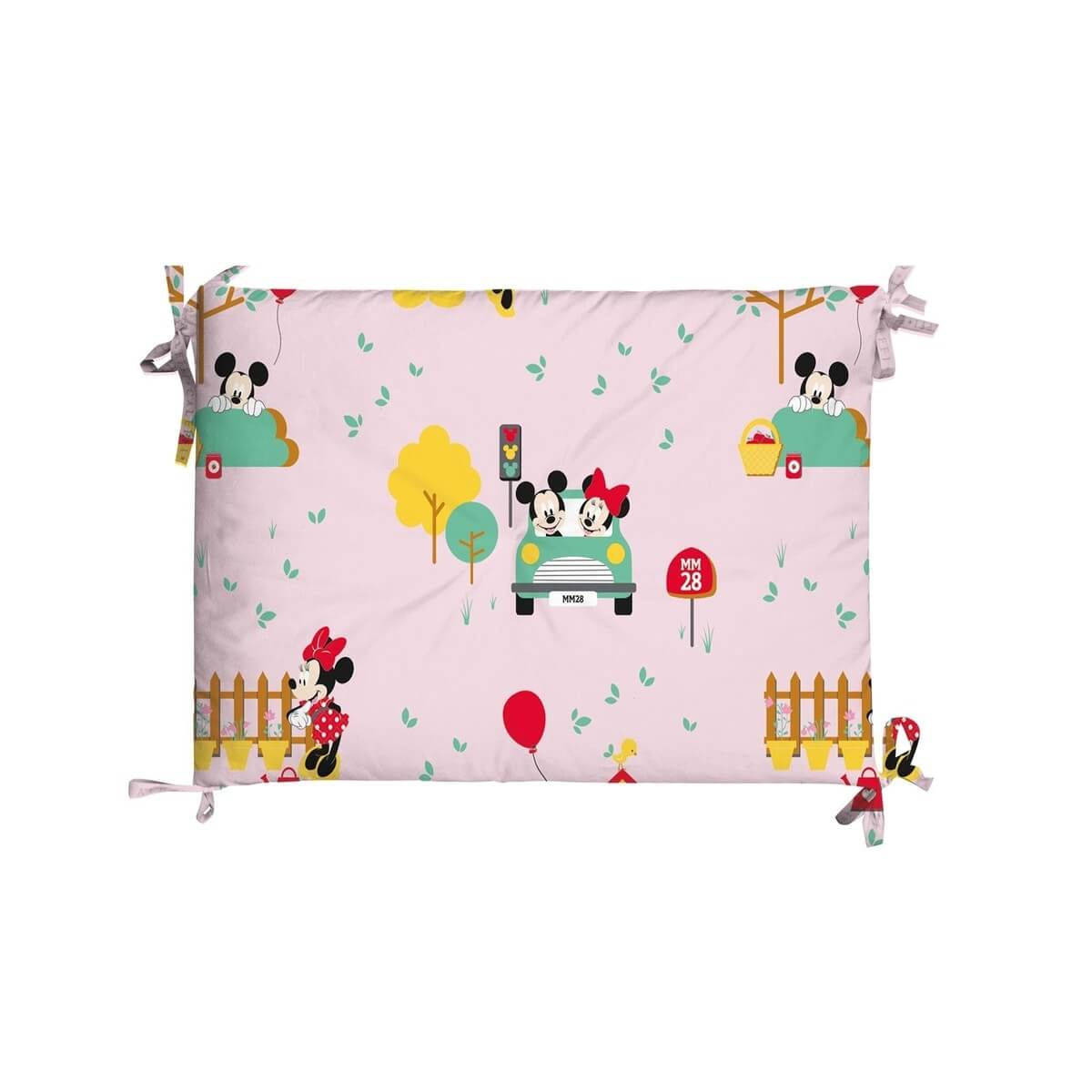 paracolpi caleffi disney con minnie e topolino colore rosa in cotone