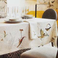 Servizio tavola Paradise borbonese tovaglia con tovaglioli in lino e cotone rettangolare tovaglia per 12 persone