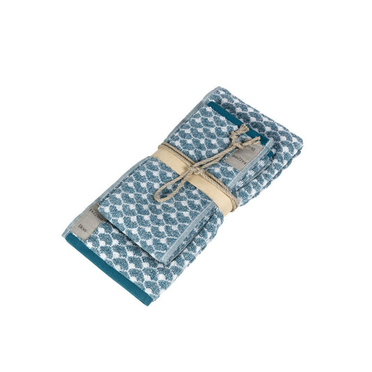 Pavone Asciugamani Fazzini spugna cotone azzurro