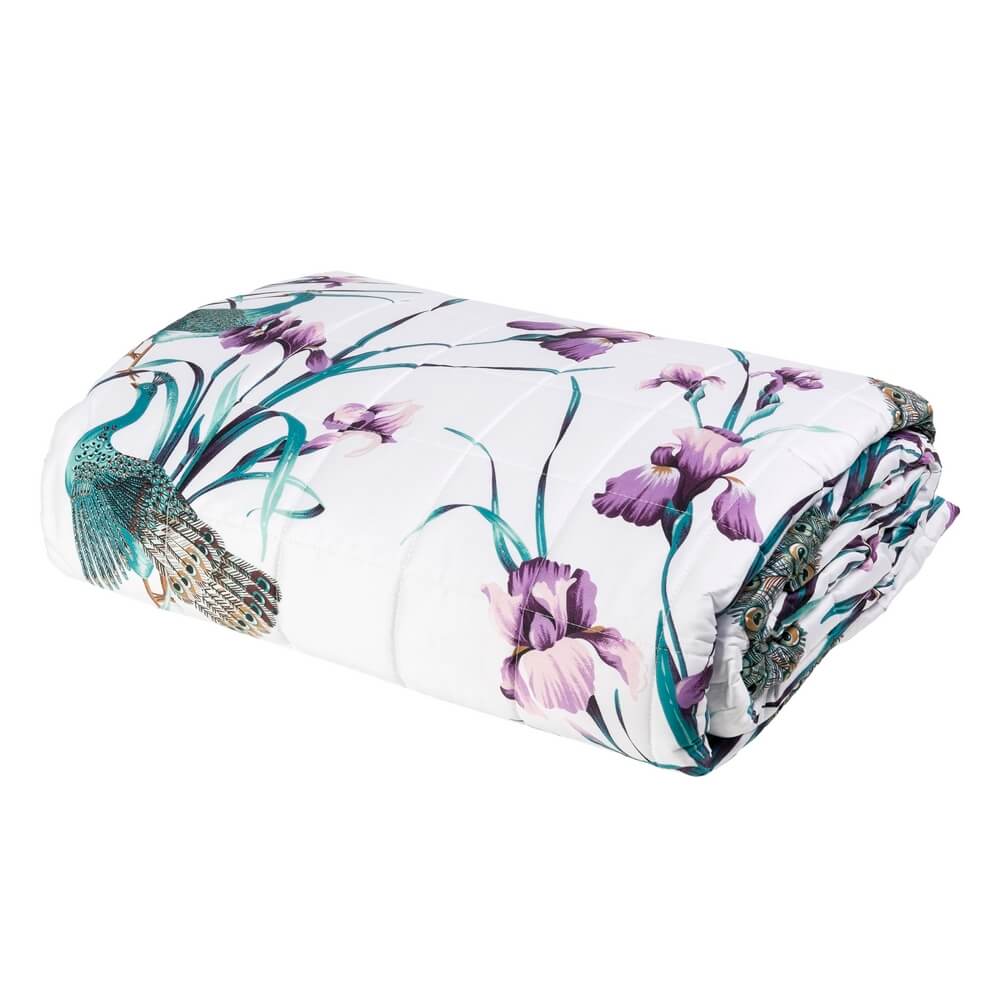 Pavone trapuntino fazzini matrimoniale cotone quilt copriletto