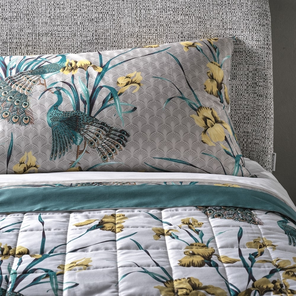 Pavone trapuntino fazzini matrimoniale cotone quilt copriletto