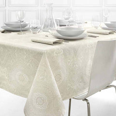 Servizio tavola Prestige Gabel. Tovaglia con tovaglioli. fantasia beige. Misura per 12 o 18 persone.