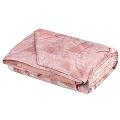 Trapuntino matrimoniale Fazzini Pink Africa in percalle di puro cotone. Quilt/trapunta primaverile dalla particolare fantasia con fenicotteri su fondo rosa