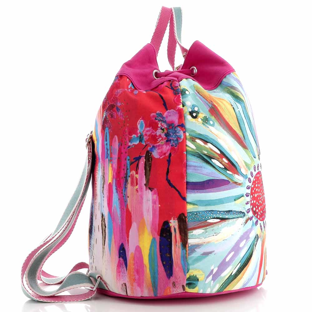 Sacca mare Daneb karakorum zaino con fantasia floreale multicolor rosa da spiaggia