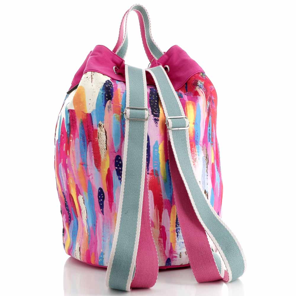 Sacca mare Daneb karakorum zaino con fantasia floreale multicolor rosa da spiaggia