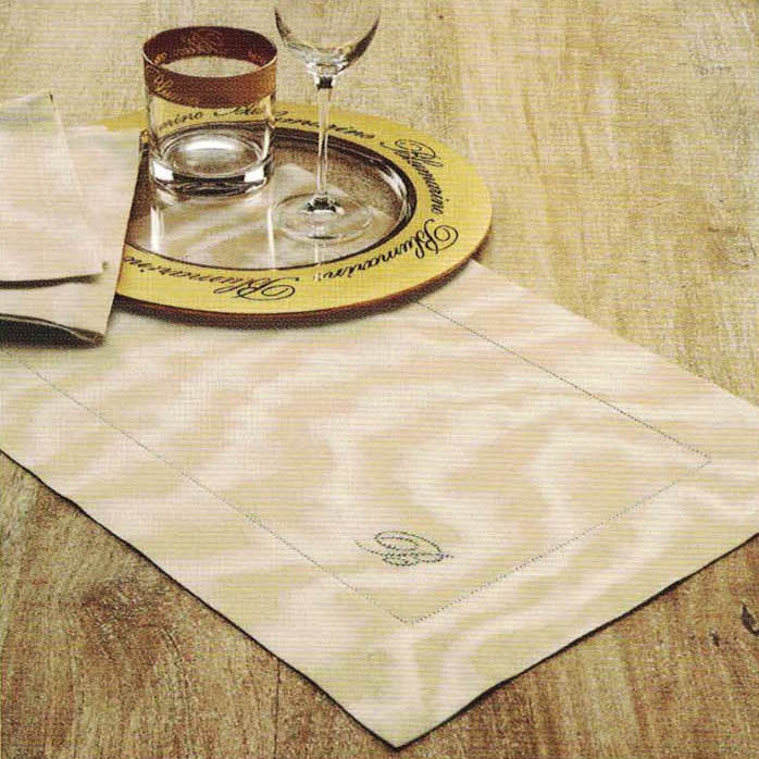 Set Americano Blumarine Imperial Tovaglietta con tovagliolo panna
