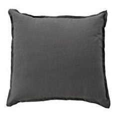 Soffio cuscino fazzini in puro lino grigio piombo