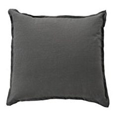 Soffio cuscino fazzini in puro lino grigio piombo