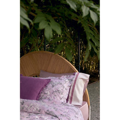 Completo lenzuola matrimoniale Fazzini Boboli in percalle di puro cotone. Fantasia floreale colore rosa.