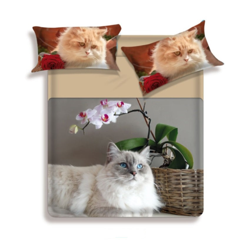 lenzuolo copriletto matrimoniale Silve biancaluna miss terry gatti in cotone