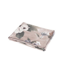 plaid velvet fazzini in pile e viscosa. Fantasia floreale colore rosa