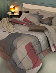 Trapunta invernale matrimoniale Borbonese Avant Garde in raso di puro cotone. Il piumone Borbonese Avant Garde presenta una fantasia moderna e caratterizzata da curve e forme morbide di vari colori, che intersecandosi donano alla trapunta movimento e dinamicità.