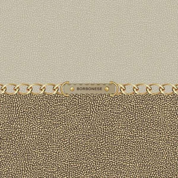 Trapunta invernale Borbonese Gatsby in raso di cotone per letto matrimoniale. Il piumone Gatsby è caratterizzato da una fantasia moderna. La tipica stampa Borbonese a occhio di pernice, in due tonalità diverse, è separata al centro da una catenina dorata recante il logo Borbonese. Colore marrone beige