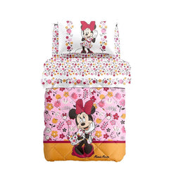 Trapunta invernale Caleffi Disney Minnie Milk in cotone per letto singolo.