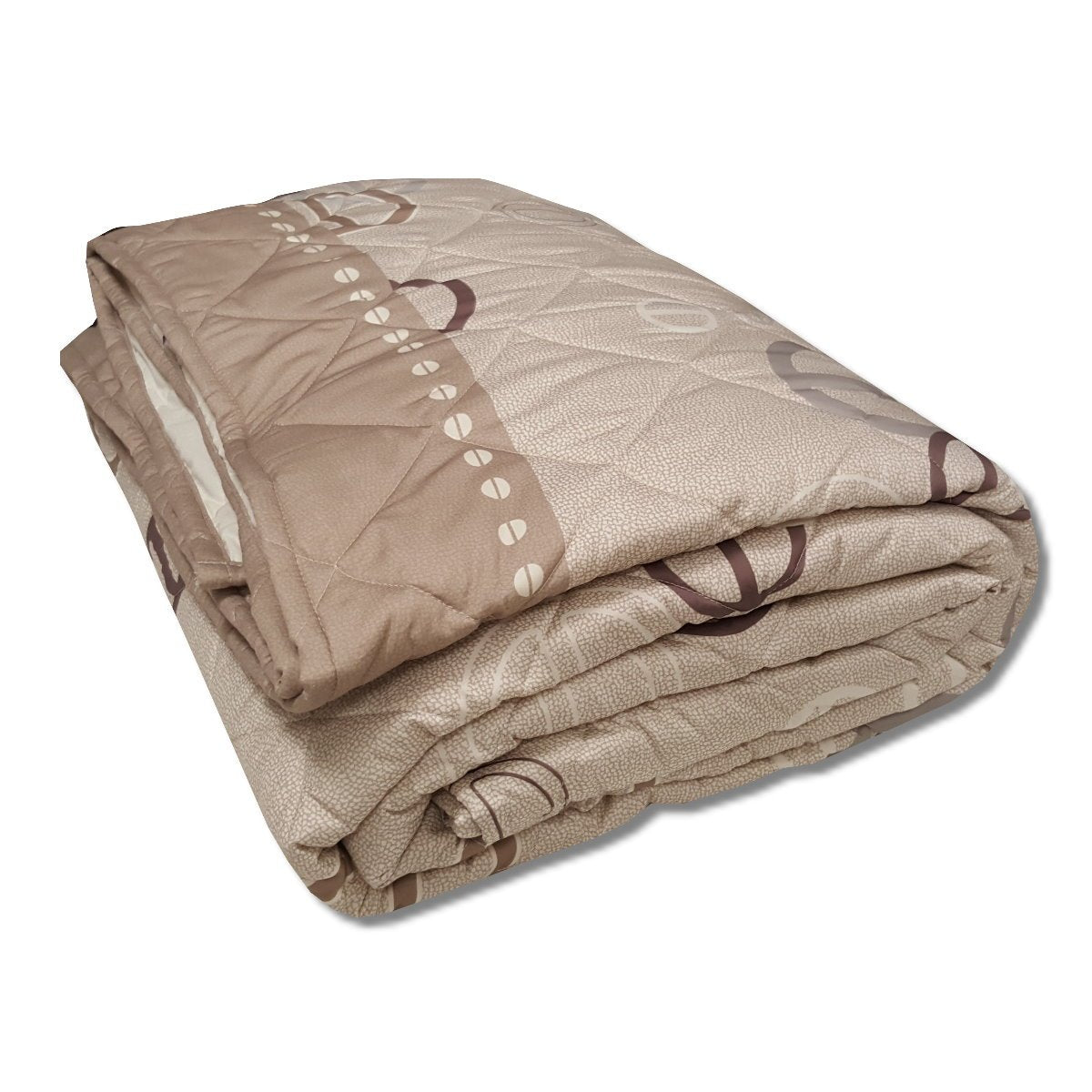 ale in raso di cotone tortora copriletto coperta