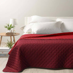 Trapuntino Mix double caleffi in cotone colore bordeaux. Copriletto trapuntato tinta unita. trapunta primaverile