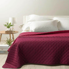 Trapuntino Mix double caleffi in cotone colore corallo matrimoniale e da una piazza e mezza