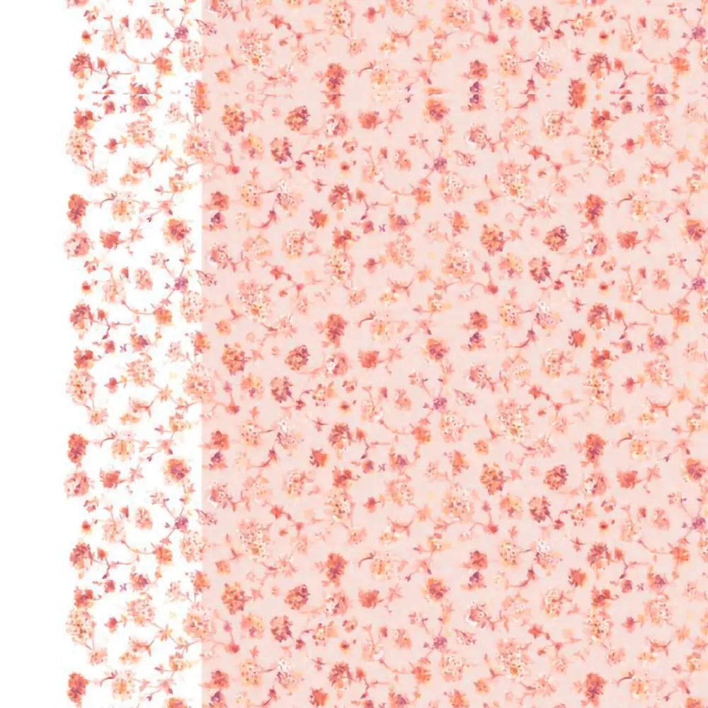 Lenzuolo copriletto Graciosa Gabel. Fantasia con fiori arancio su fondo pesca.