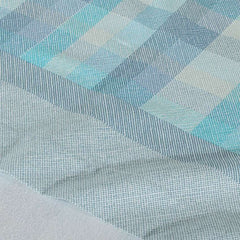 completo lenzuola aspen caleffi in flanella di cotone fantasia geometrica azzurra matrimoniale