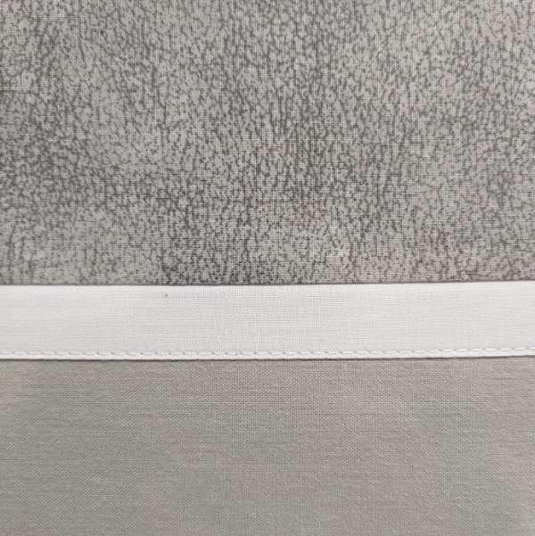 completo lenzuola in flanella fazzini Galuchat per letto matrimoniale. Tinta unita con bordi fantasia. Colore grigio