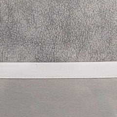 completo lenzuola in flanella fazzini Galuchat per letto matrimoniale. Tinta unita con bordi fantasia. Colore grigio