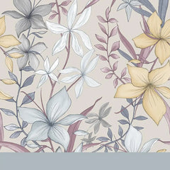 completo lenzuola gabel isabella matrimoniale. fantasia con fiori arancio e chiari su fondo beige.