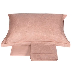 completo lenzuola hidamari fazzini. Microfantasia a puntini colore rosa.
