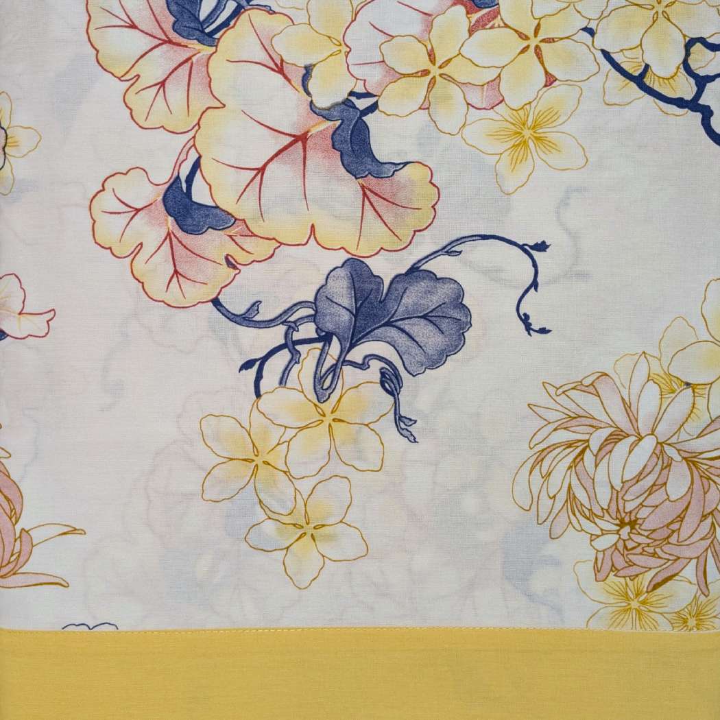 completo lenzuola Sanremo gabel matrimoniale. fantasia fiori giallo vaniglia