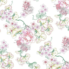 completo lenzuola Sanremo gabel matrimoniale. fantasia fiori rosa