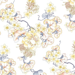 completo lenzuola Sanremo gabel matrimoniale. fantasia fiori giallo vaniglia