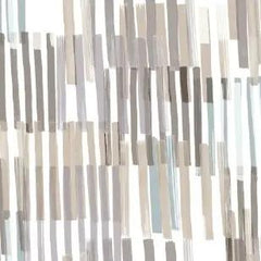 Completo lenzuola Somma Madeleine matrimoniale. Fantasia geometrica a righe beige e grigie