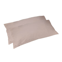 Coppia federe Fazzini Arianna in percalle di puro cotone tinta unita, rifinite con 4 volant. Colore rosa boho
