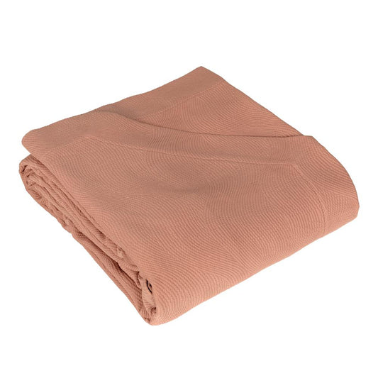 Copriletto matrimoniale Fazzini Zen, tinta unita con nervature a onda. Colore sandalo.