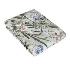 copriletto estivo vanitas fazzini. Fantasia floreale colore azzurro