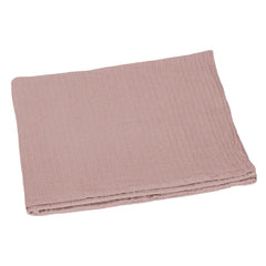 Copriletto Estivo matrimoniale Gabel riflesso. Morbida coperta in cotone tinta unita rosa antico, effetto nido d'ape.