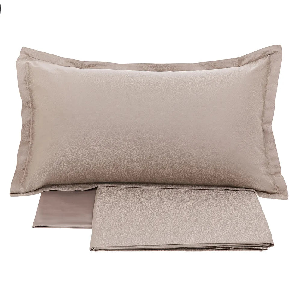 copripiumino borbonese royal nocciola tortora. Microfantasia jacquard occhio di pernice.