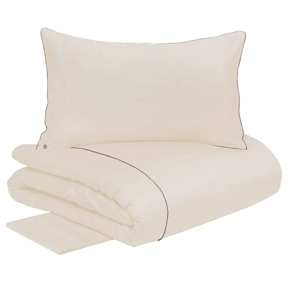 copripiumino lounge borbonese matrimoniale tinta unita sabbia beige