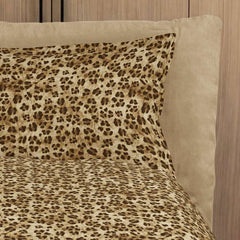 copripiumino tabby fazzini matrimoniale fantasia animalier maculata beige nero percalle di cotone