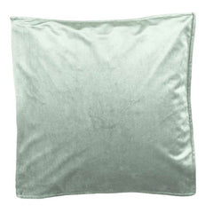 Cuscino arredo Fascino Fazzini in velluto tinta unita. Colore verde chiaro Gray green