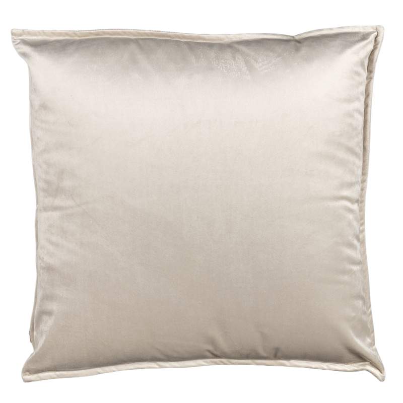 Cuscino arredo Fascino Fazzini in velluto tinta unita. Colore beige torrone