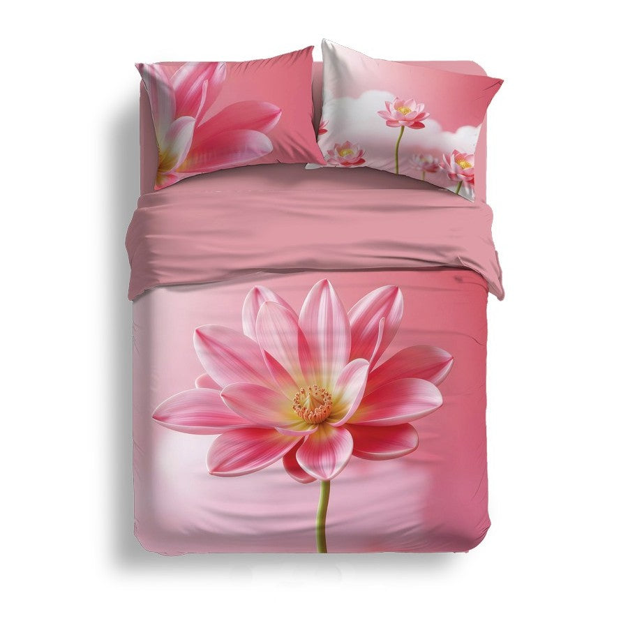 lenzuolo copriletto miss terry biancaluna fantasia floreale rosa