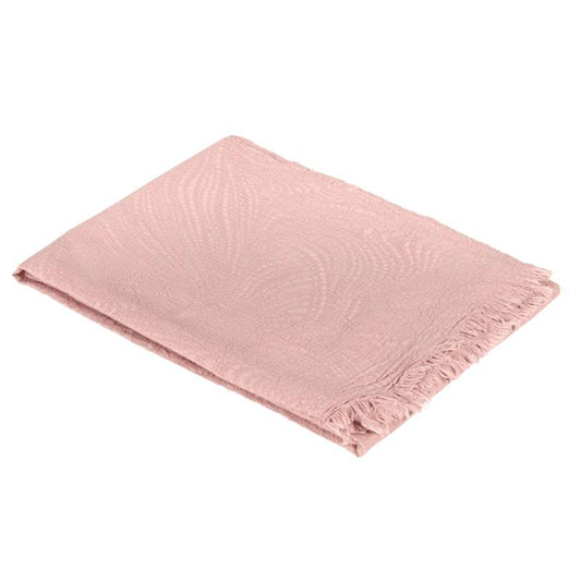 plaid summer fazzini leggero in cotone tinta unita rosa
