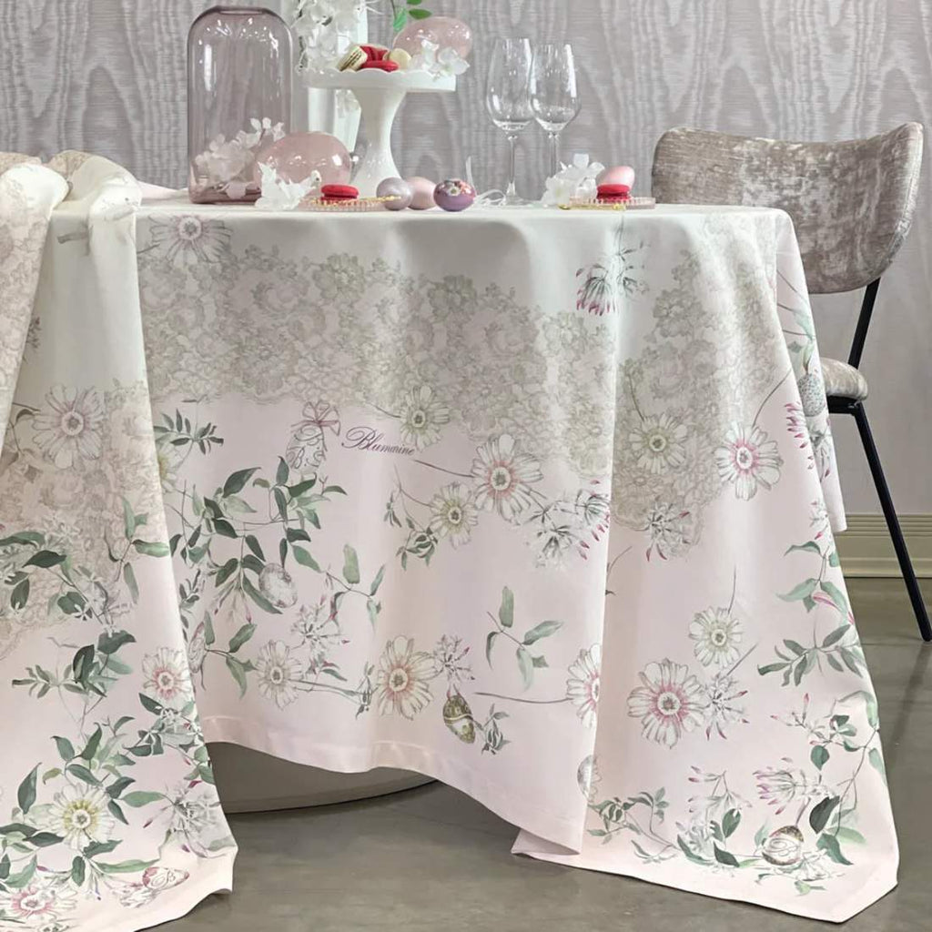 Tovaglia Primaverile 140x220 Cm Con Fiori E Farfalle - Tessuto Antimacchia Per Cucina E Feste - Foto 8